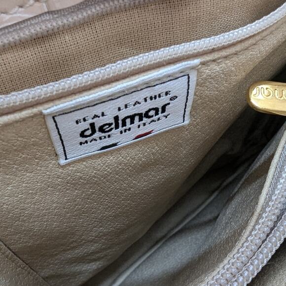Delmar Patent Leather Italian Cream Shoulder Bag NWT | 25129 - Picture 5 of 10